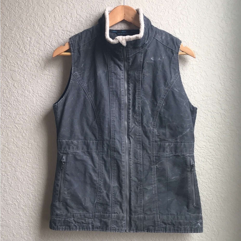 Kuhl Women’s Vintage Patina Dyed Gray Quilt Lined Vest - S